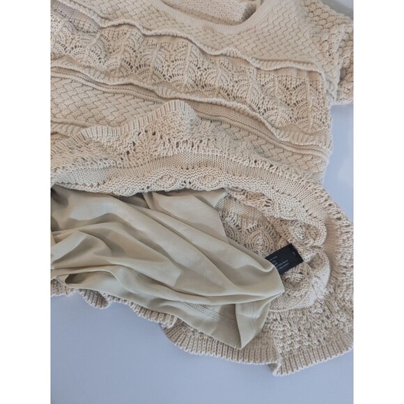 Boston Proper Cotton Crochet Puff Sleeve Women’s Sweater Top Boho Sweet Size Sm - Picture 9 of 10